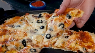 طرز تهیه پیتزا مرغ و قارچ