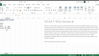 یک مدل صفحه‌گسترده اولیه برای سود کسب‌وکار استفاده