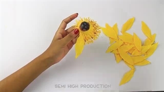 آموزش اوریگامی گل آفتابگردان