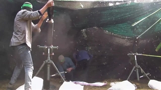 شلیک خمپاره‌های ۱۲۰ mm نیروهای فلسطینی در عملیات طوفان الاقصی