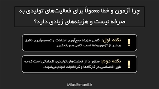 اپیزود اول: هزینه‌های آزمون و خطا در تولید صنعتی