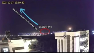 14020726: لحظاتی قبل از انفجار در بیمارستان المعمدانی و رصد فلِر جنگنده‌ اسرائیلی