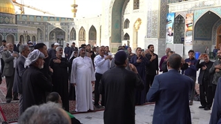 عزاداری زائران عراقی امام رضا علیه‌السلام، در پی جنایات رژیم صهیونیستی علیه مردم غزه