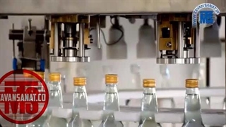 دستگاه پرکن و دربندی بطری شیشه با درب پلیفرپروف توان صنعت / 09152000050