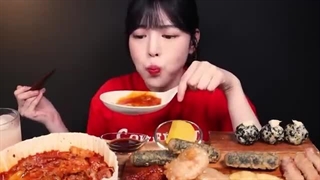 Mala Tteokbokki Mukbang Asmr