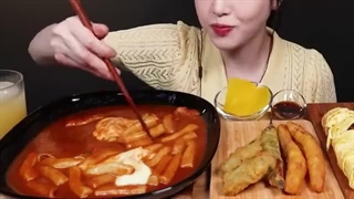 Tteokbokki & Gimbap Mukbang Asmr