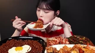 Chapagetti with mala xiang guo Mukbang ASMR