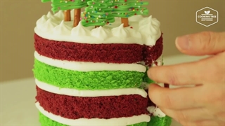 اموزش تزیین کیک دو رنگ