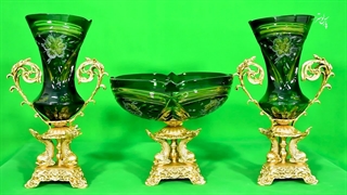 سرویس 3 تیکه برنزی و کریستال