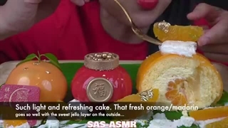 ASMR CHINESE MOUSSE CAKE (SOFT EATING SOUNDS) NO TALKING | SAS-ASMR