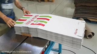 دستگاه تولید جعبه پیتزا  مراحل چاپ جعبه پیتزا