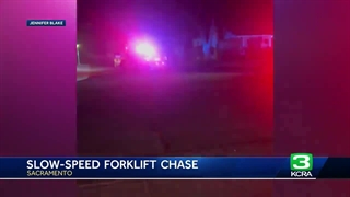 کُندترین تعقیب و گریز پلیس آمریکا به دنبال یک لیفتراک