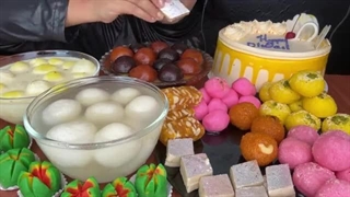 RASMALAI,RASGULLA,CREAM CAKE,KALA JAMUN,GULAB JAMUN,HALWA,CHUM CHUM *ASMR EATING*