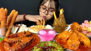 دختری هندی ۵ کیلو گوشت را خورد!