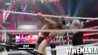 مسابقه کشتی کج تک تیم بین John Cena &Sin Cara vs The Miz & Alex Reilye در Raw 2014