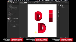 آموزش طراحی لوگو سه بعدی در ایلوستریتور