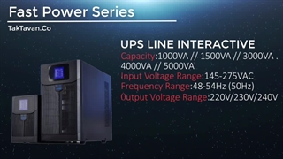 توضیحات UPS LINE INTERACTIVE از سری Fast Power Series