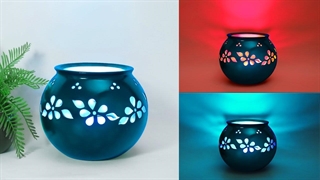 ساخت ترکیبی گلدان و چراغ خواب