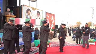 تشییع شهید گمنام در اطراف شهر مشهد