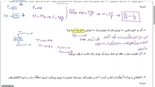 حل تمرین نامه شماره 5 درس فیزیک پایه نهم- مبحث "دینامیک-قوانین نیوتن"