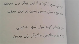 خوانش غزل عصر آتش توسط شاعر معاصر مجید مومن