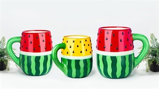 ساخت لیوان سفالی هندوانه ای