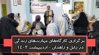 برگزاری کارگاه‌های مهارت‌های زندگی، در مرکز زابل و زاهدان - اردیبهشت 1402
