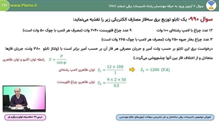 محاسبات توان و برآورد بار- محاسبات برآورد توان کل نصب شده